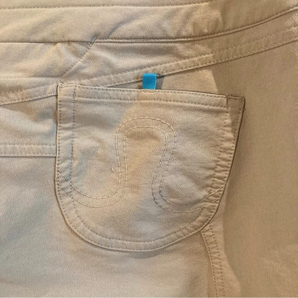 LULULEMON Sz 10 Carry Less Wide Leg Pockets Snap Button  Zipper Vintage Pants - Picture 7 of 11